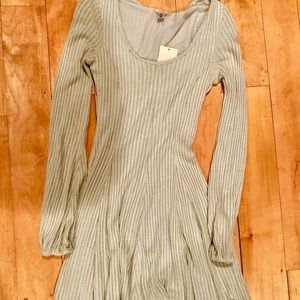 Beautiful Ribbed Sky Blue Urban Outfitters Dress